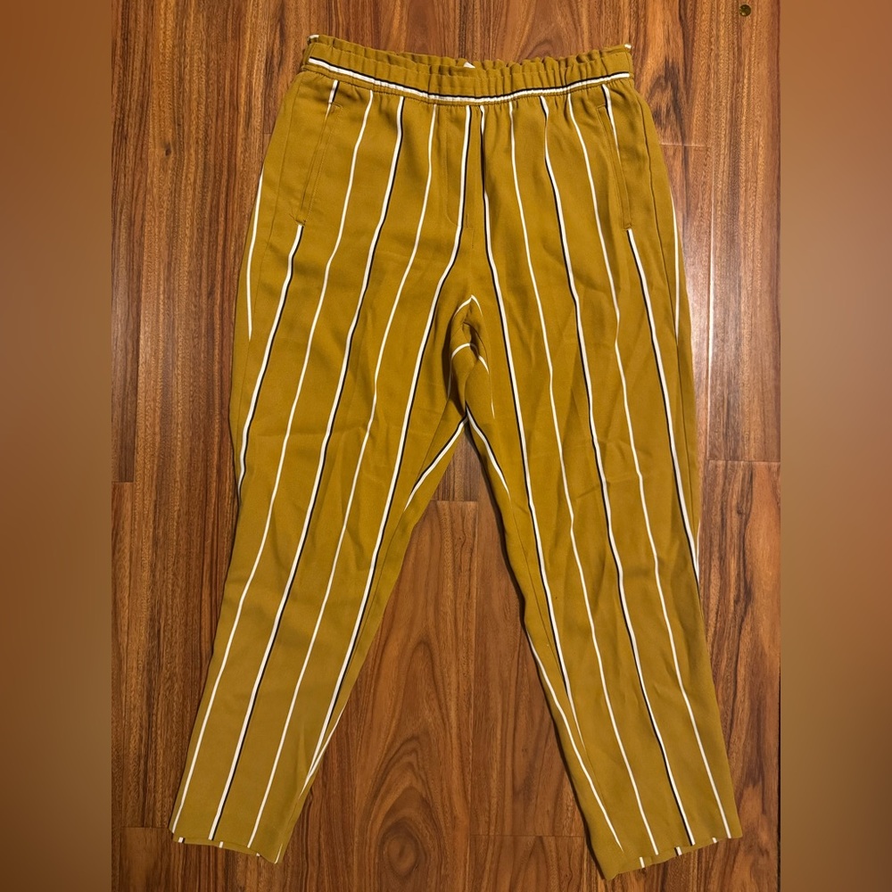 Yellow striped long pants